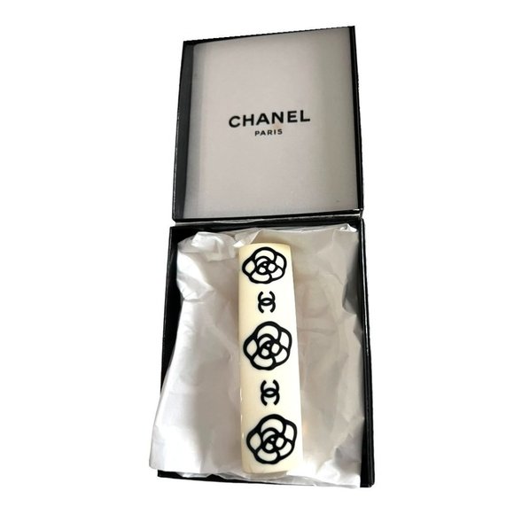 CHANEL Striped Barrette/Hair Clip #1256 - Picture 2 of 8